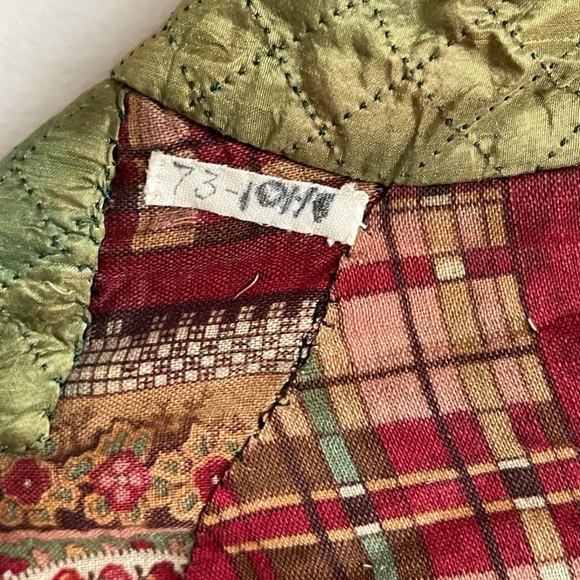 Vintage 1970s Quilted Robe Bohemian Patchwork - Picture 7 of 12